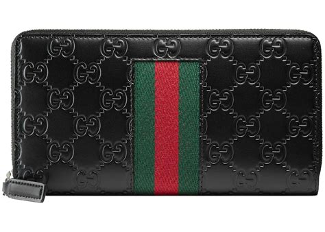 gucci signature zip around wallet.